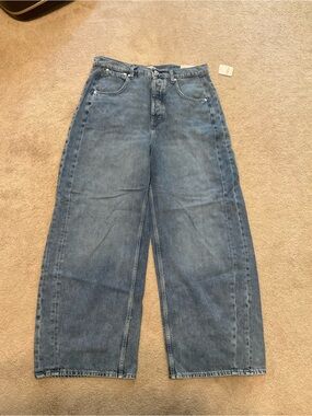 We The Free Light Blue High-Waist Wide Leg Jeans